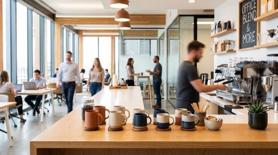 Oficinas y coffee points: cuándo conviene empujar mugs en vez de botellas