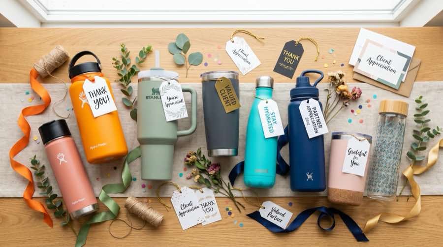 Ideas de regalos de hidratación para clientes y prospectos